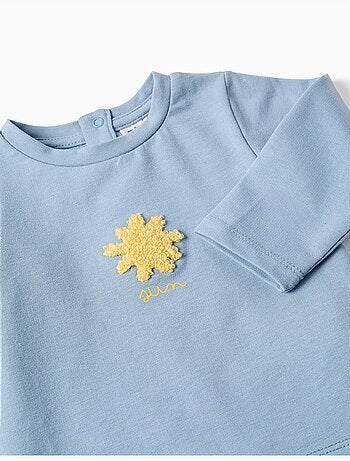 Sudadera con sol bordado + pantalón