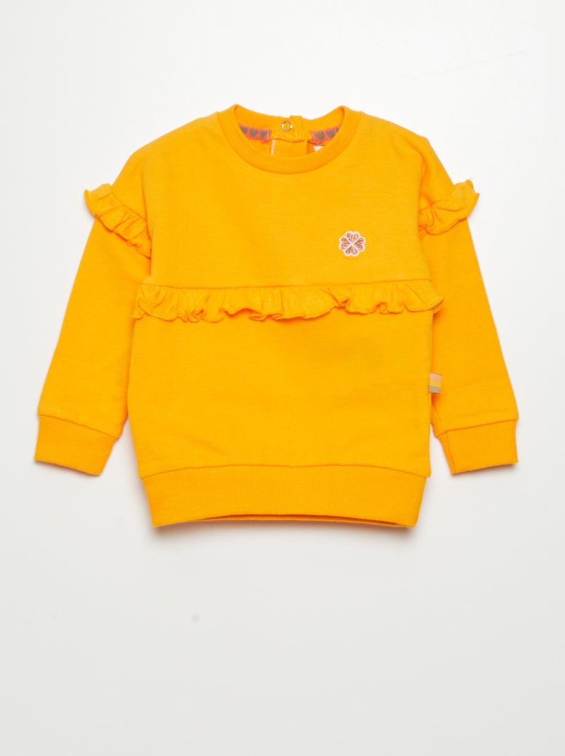Sudadera con volantes AMARILLO - Kiabi