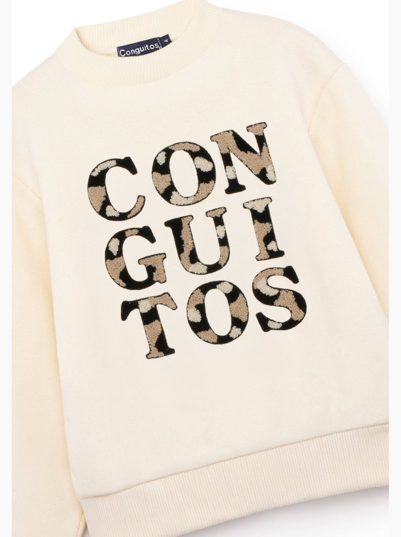 Sudadera conguitos Beige - Kiabi