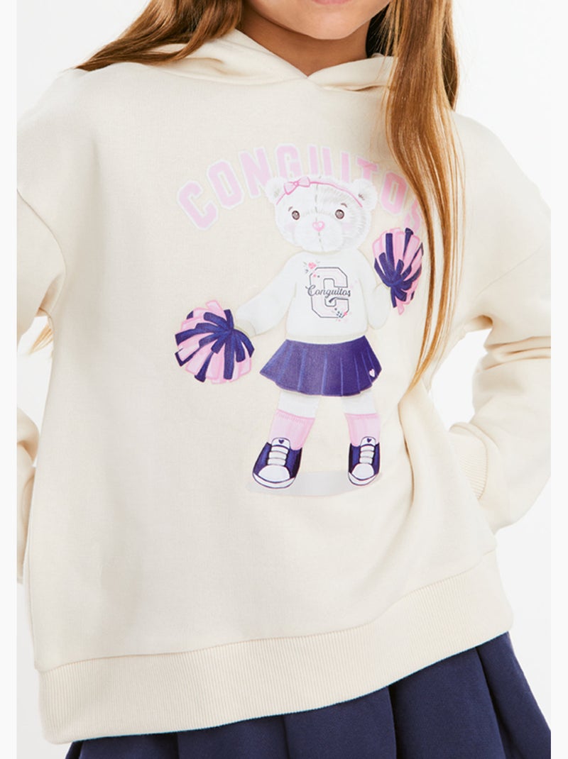 Sudadera conguitos Beige - Kiabi