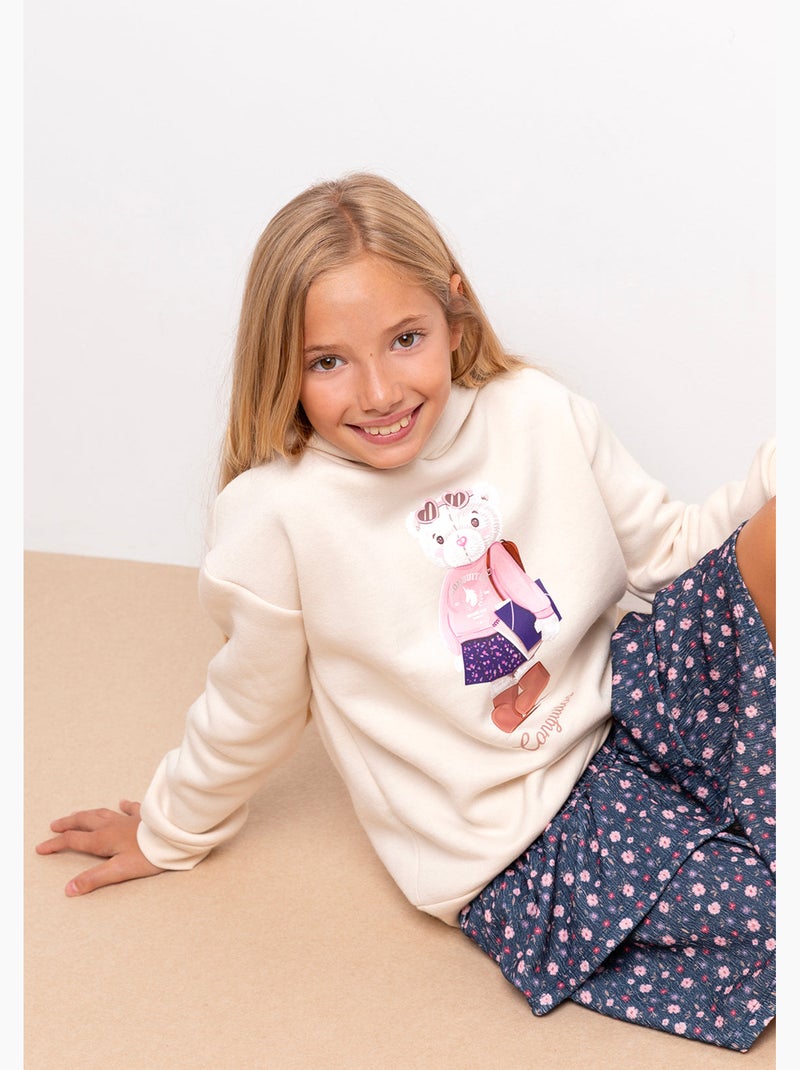 Sudadera conguitos Beige - Kiabi