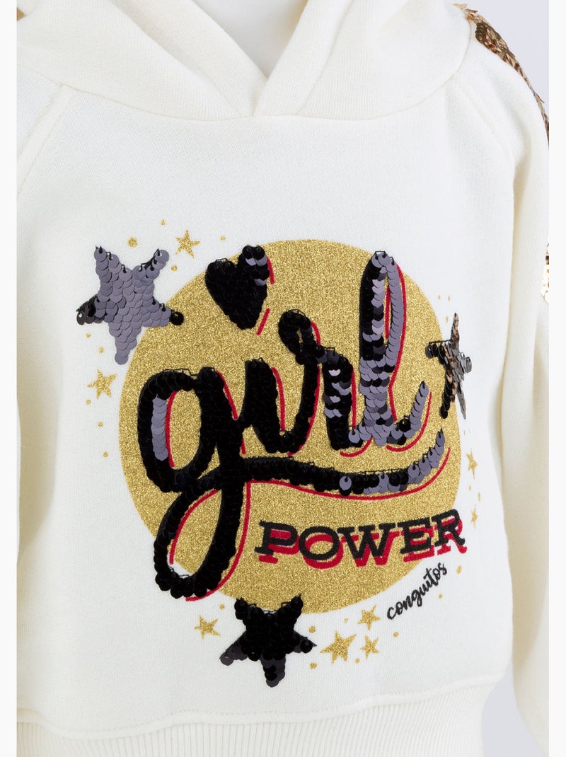 Sudadera conguitos Blanco - Kiabi