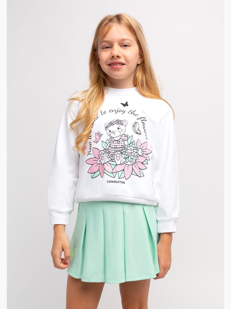 Sudadera conguitos Blanco - Kiabi