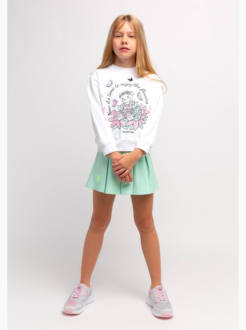 Sudadera conguitos Blanco - Kiabi