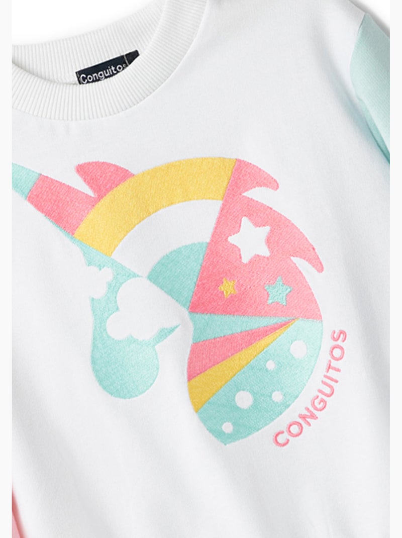 Sudadera conguitos Blanco - Kiabi