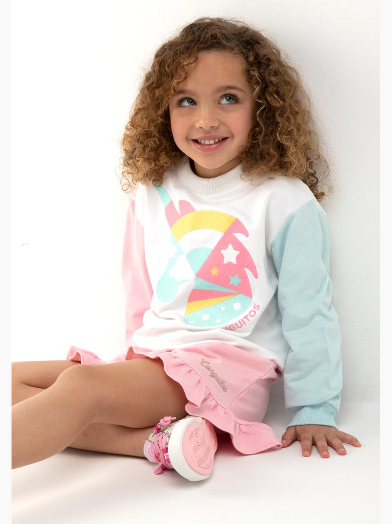 Sudadera conguitos Blanco - Kiabi