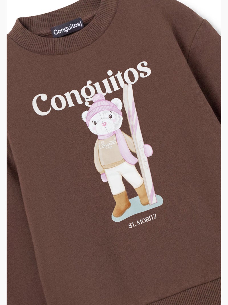 Sudadera conguitos Marrón - Kiabi