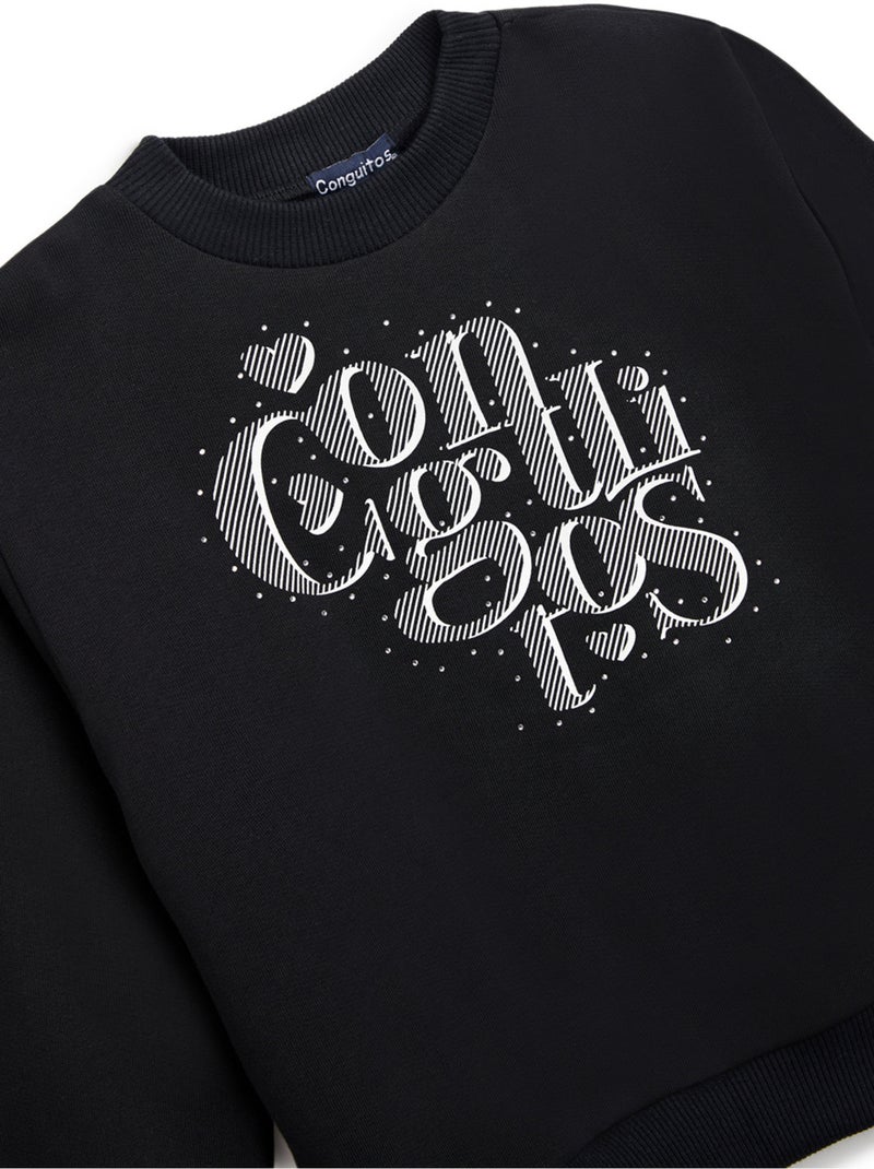 Sudadera conguitos Negro Negro - Kiabi