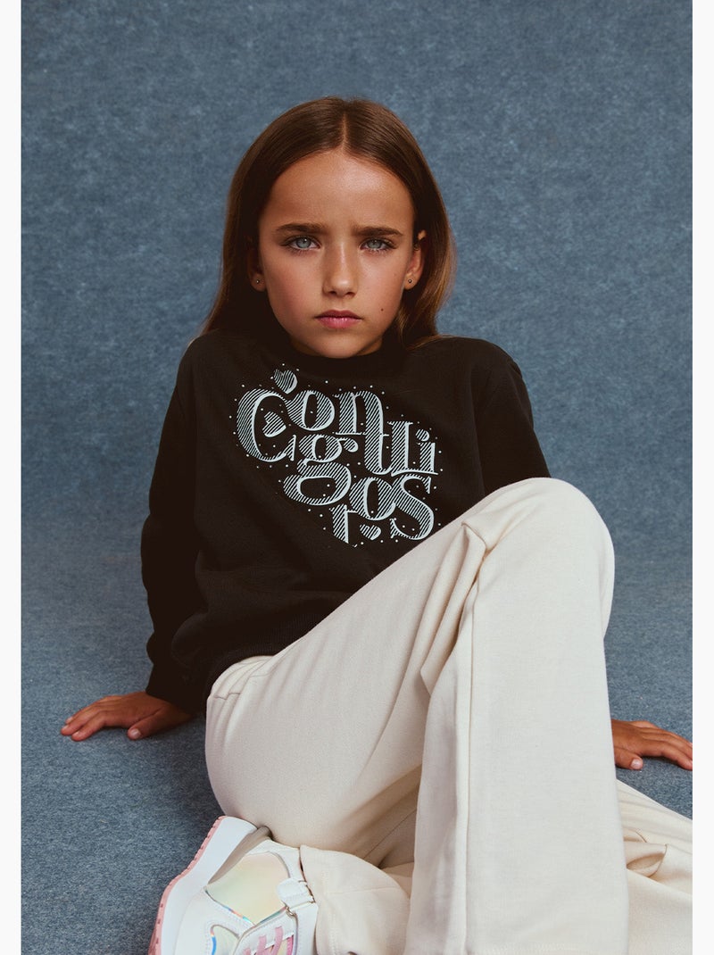Sudadera conguitos Negro Negro - Kiabi