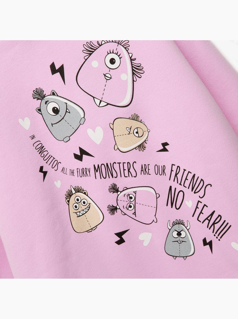 Sudadera conguitos Rosa - Kiabi