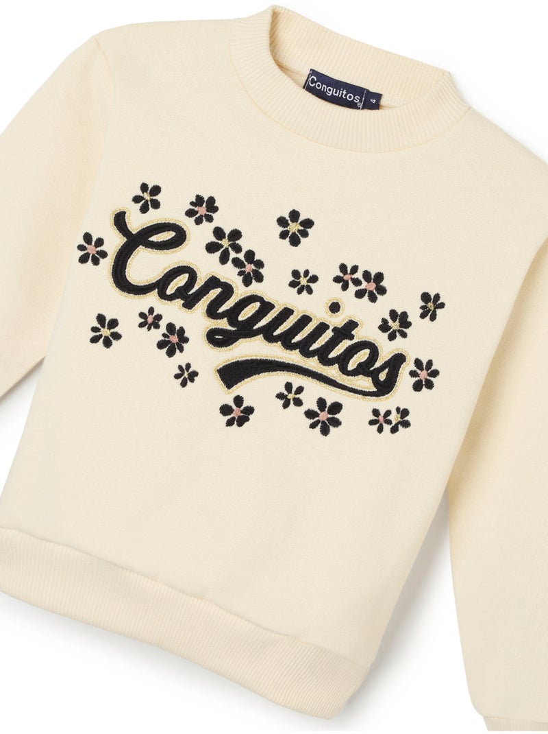 Sudadera conguitos sudadera logo marca Beige - Kiabi