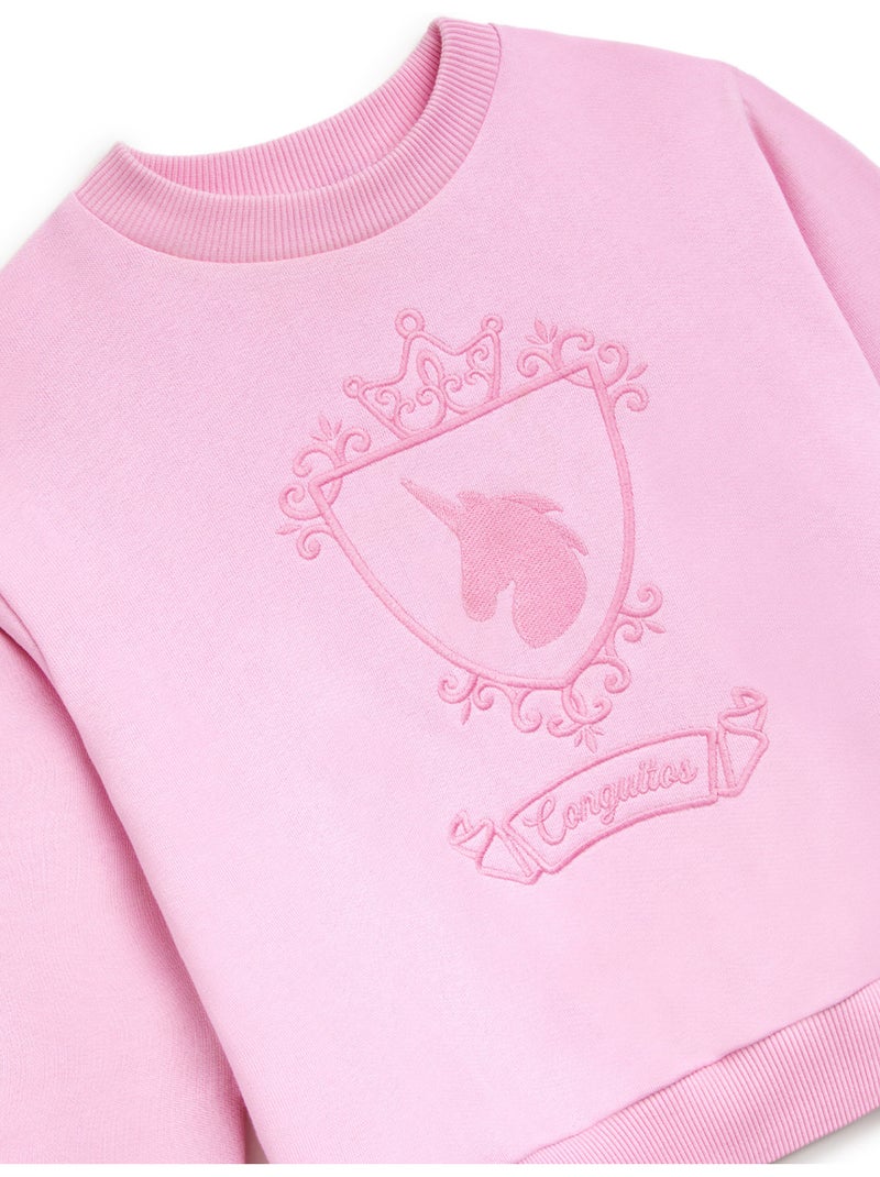 Sudadera conguitos sudadera unicornio Rosa - Kiabi
