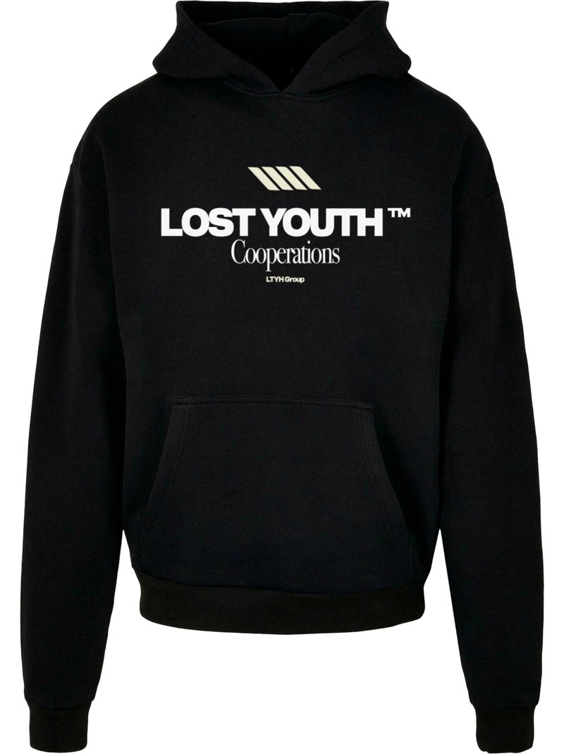 Sudadera cooperations para hombre - lost youth Negro - Kiabi