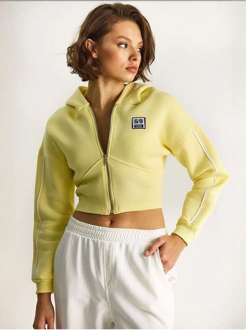 Sudadera corta con capucha y cremallera lucci - Kiabi