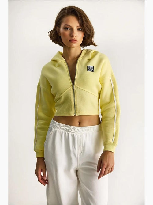 Sudadera corta con capucha y cremallera lucci - Kiabi