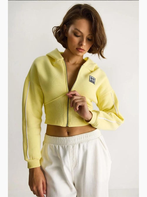 Sudadera corta con capucha y cremallera lucci - Kiabi
