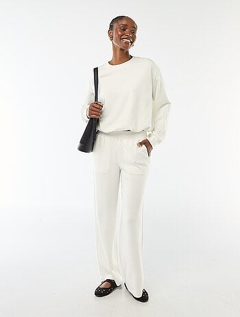 Sudadera crop top con efecto globo