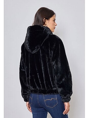 Sudadera corta de forro polar con capucha Kebello