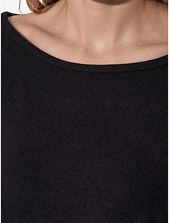 Sudadera corta de mujer con cuello redondo busem