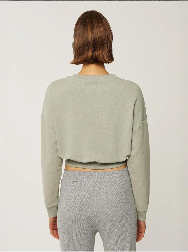 Sudadera corta hiccup Verde - Kiabi