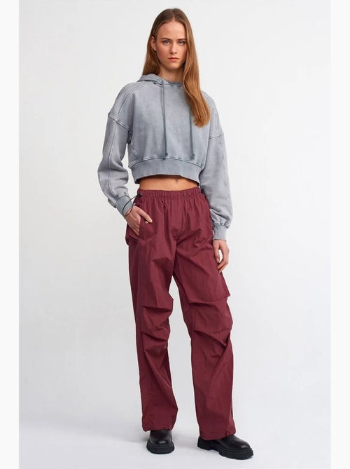 Sudadera corta oversize con capucha de mujer dilvin - Kiabi Sudadera corta oversize con capucha de mujer dilvin - Kiabi