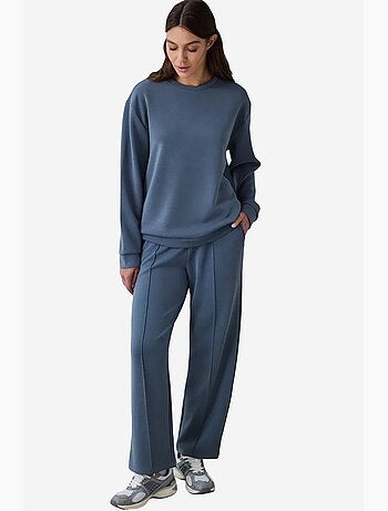 Sudadera corta oversize de modal con cuello redondo penti