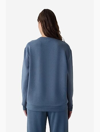 Sudadera corta oversize de modal con cuello redondo penti