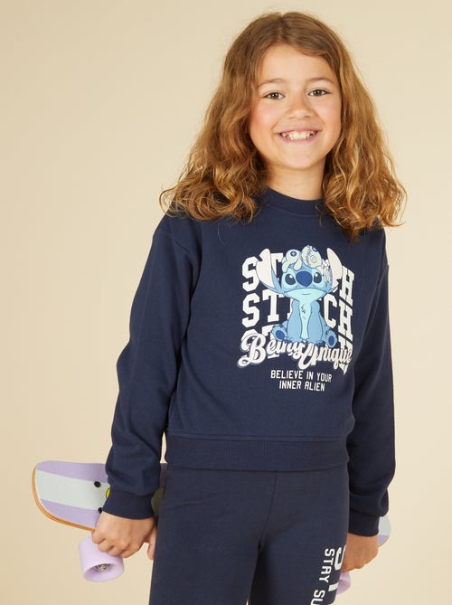 Sudadera corta 'Stitch' - Kiabi