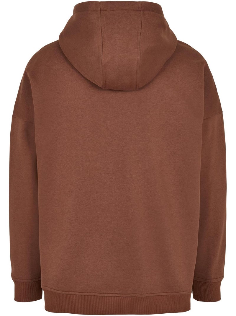 Sudadera cortada para hombre - build your brand Naranja coral - Kiabi