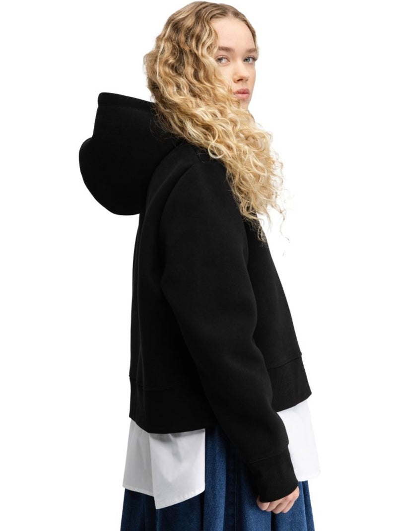 Sudadera crop capucha mujer mujer jolla-w Negro - Kiabi