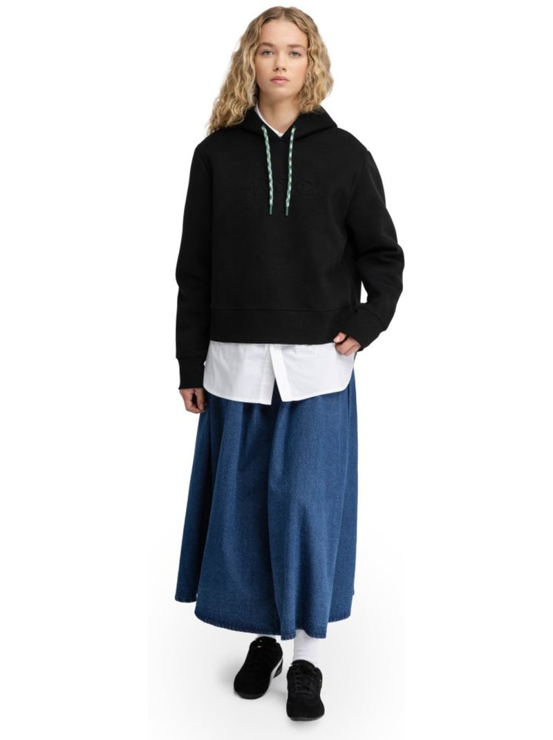 Sudadera crop capucha mujer mujer jolla-w Negro - Kiabi