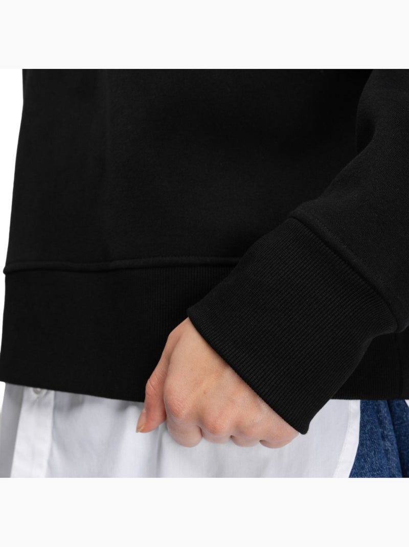 Sudadera crop capucha mujer mujer jolla-w Negro - Kiabi