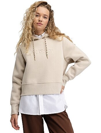 Sudadera crop capucha mujer mujer jolla-w sand