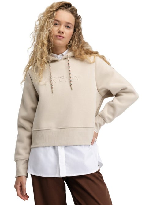 Sudadera crop capucha mujer mujer jolla-w sand - Kiabi