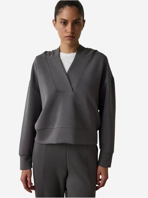 Sudadera crop con capucha de modal penti - Kiabi Sudadera crop con capucha de modal penti - Kiabi