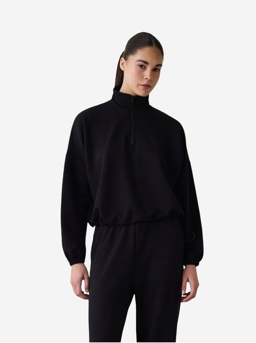 Sudadera crop con cuello alto silky feel penti - Kiabi Sudadera crop con cuello alto silky feel penti - Kiabi