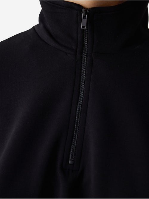 Sudadera crop con cuello alto silky feel penti - Kiabi Sudadera crop con cuello alto silky feel penti - Kiabi