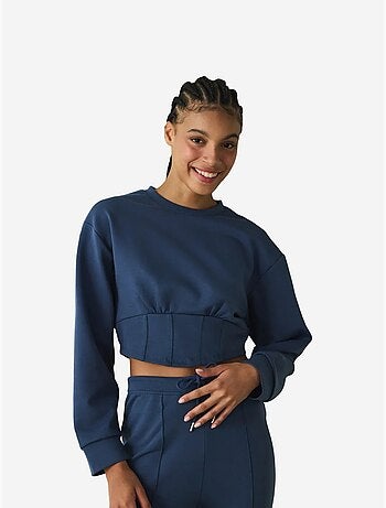 Sudadera crop de cuello redondo belle line penti