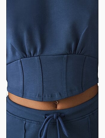 Sudadera crop de cuello redondo belle line penti