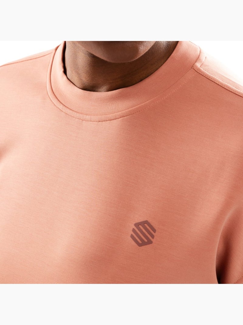 Sudadera crop entrenamiento mujer fitness mujer pinnacle Coral - Kiabi