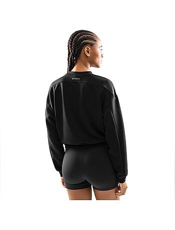 Sudadera crop entrenamiento mujer fitness mujer studio