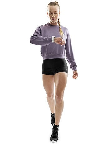 Sudadera crop entrenamiento mujer fitness mujer zenith