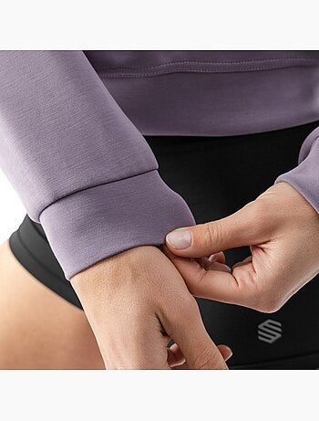 Sudadera crop entrenamiento mujer fitness mujer zenith