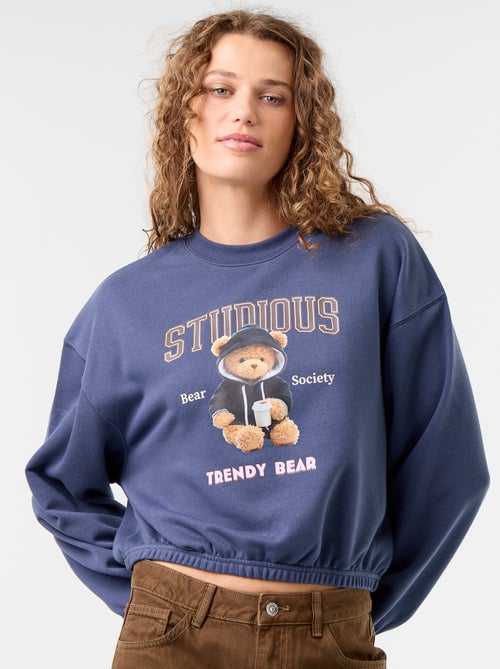 Sudadera crop top - Kiabi