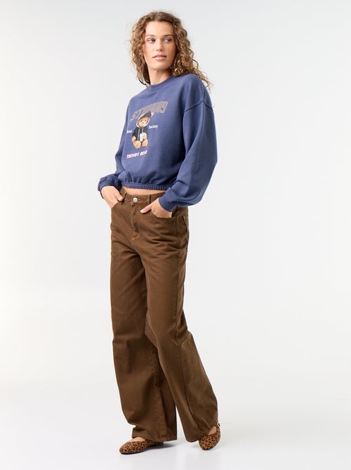 Sudadera crop top - Kiabi