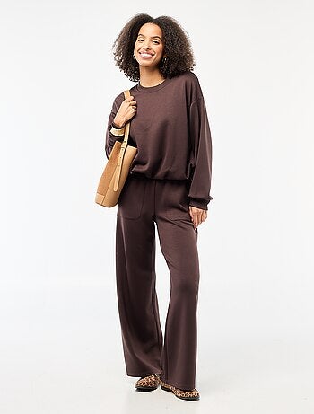 Sudadera crop top con efecto globo