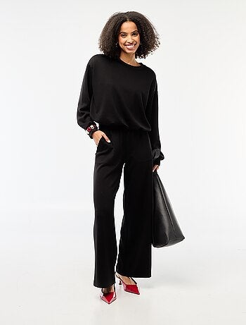 Sudadera crop top con efecto globo