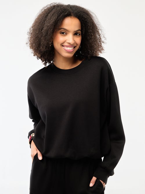 Sudadera crop top efecto globo - Kiabi