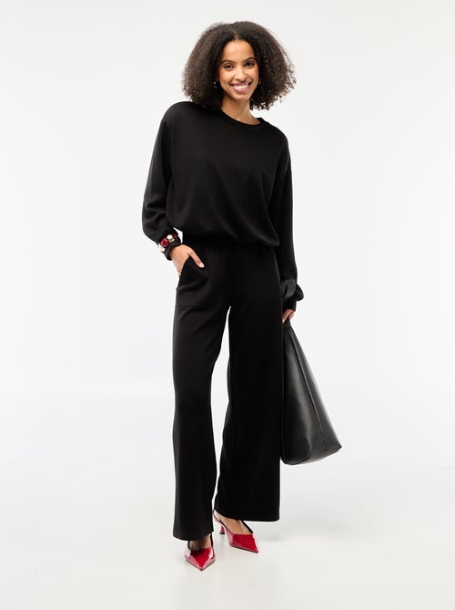 Sudadera crop top efecto globo - Kiabi