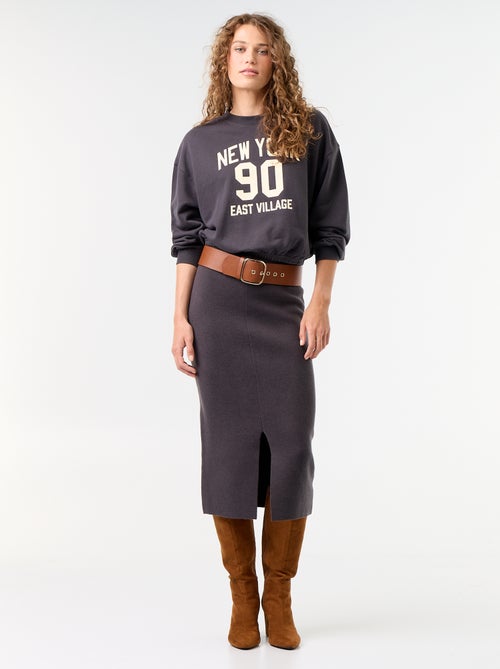 Sudadera crop top - Kiabi